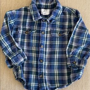 Baby Gap Plaid boys shirt. Blue. Size 18-24 months